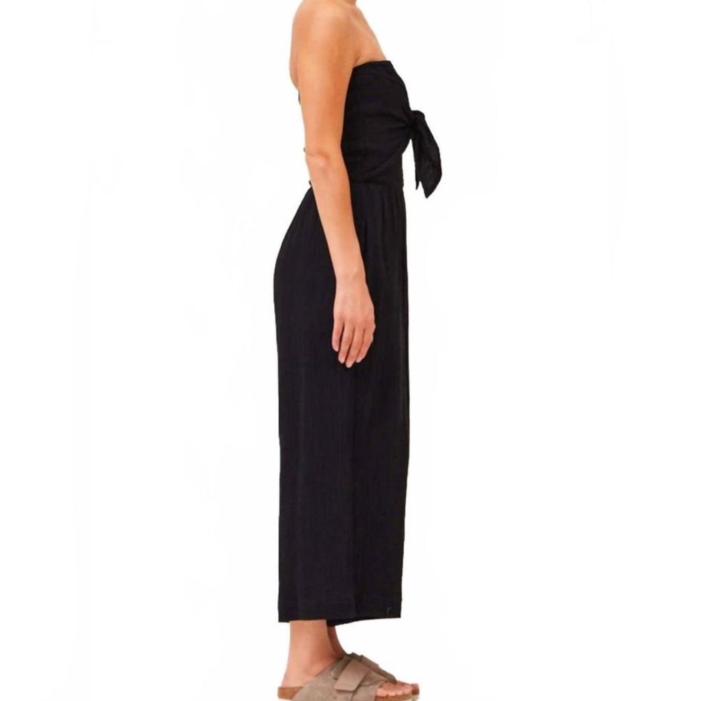 Grade & Gather Gauze Tie Front Jumpsuit